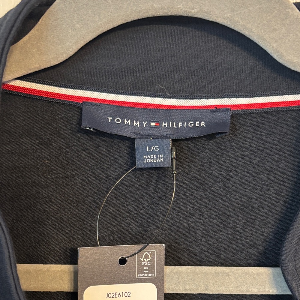 Tommy Hilfiger Women's Navy Double-Breasted Blazer - Picture 2 of 11